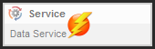 When a service on the map is impacted by a disabled service or CI, it displays a lightning bolt icon.